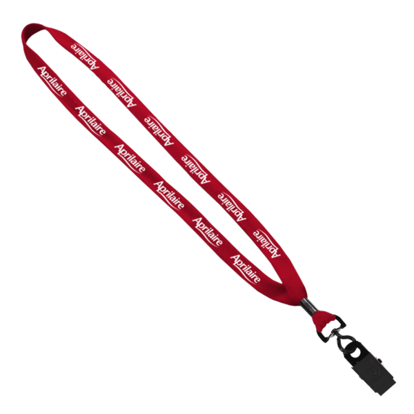 5/8" Polyester Shoelace Lanyard with Metal Crimp & Split-Ring 375