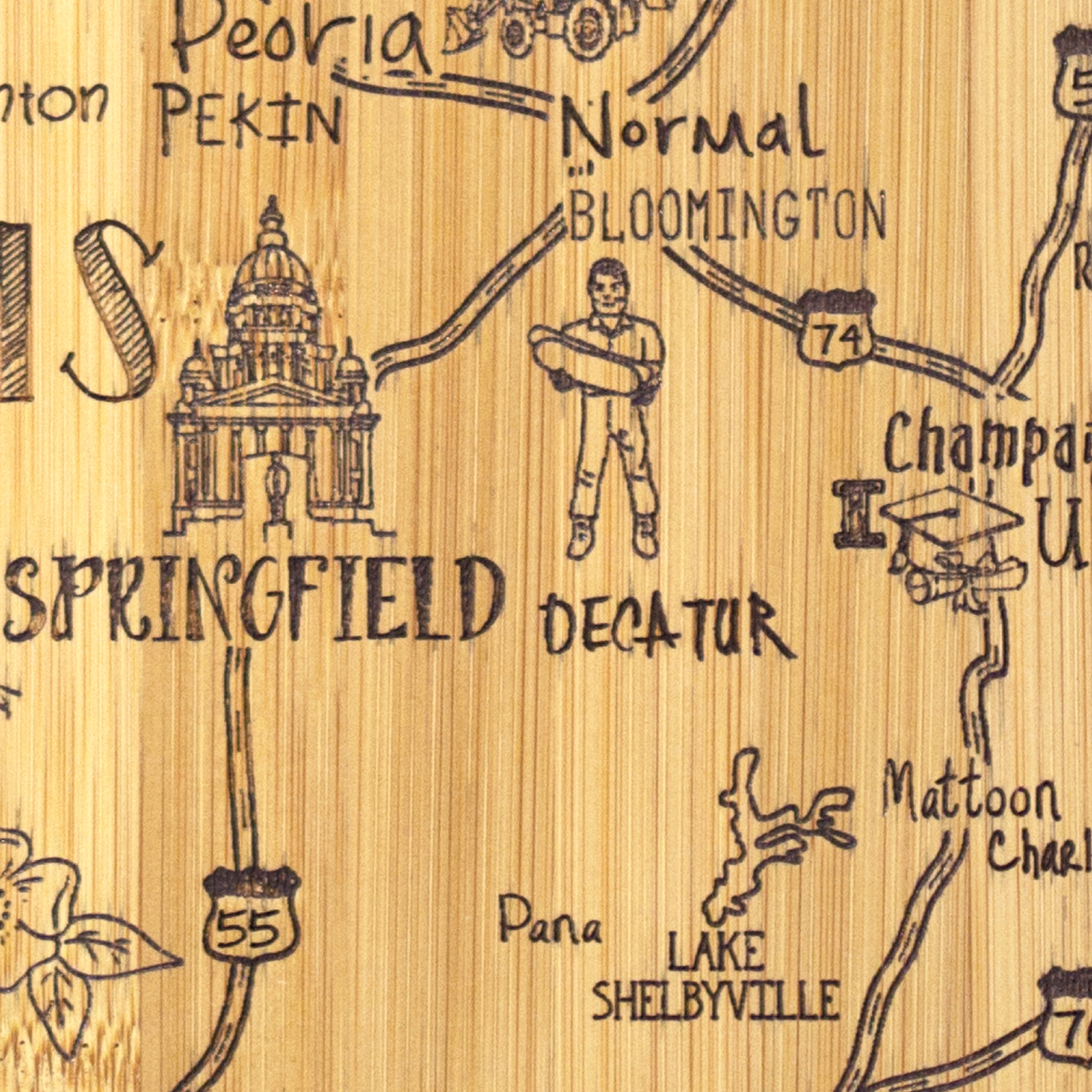 Destination Illinois Cutting & Serving Board 2