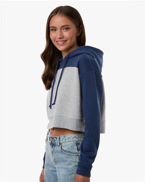 Women's Cropped Fleece Hooded Sweatshirt - BW5404 14