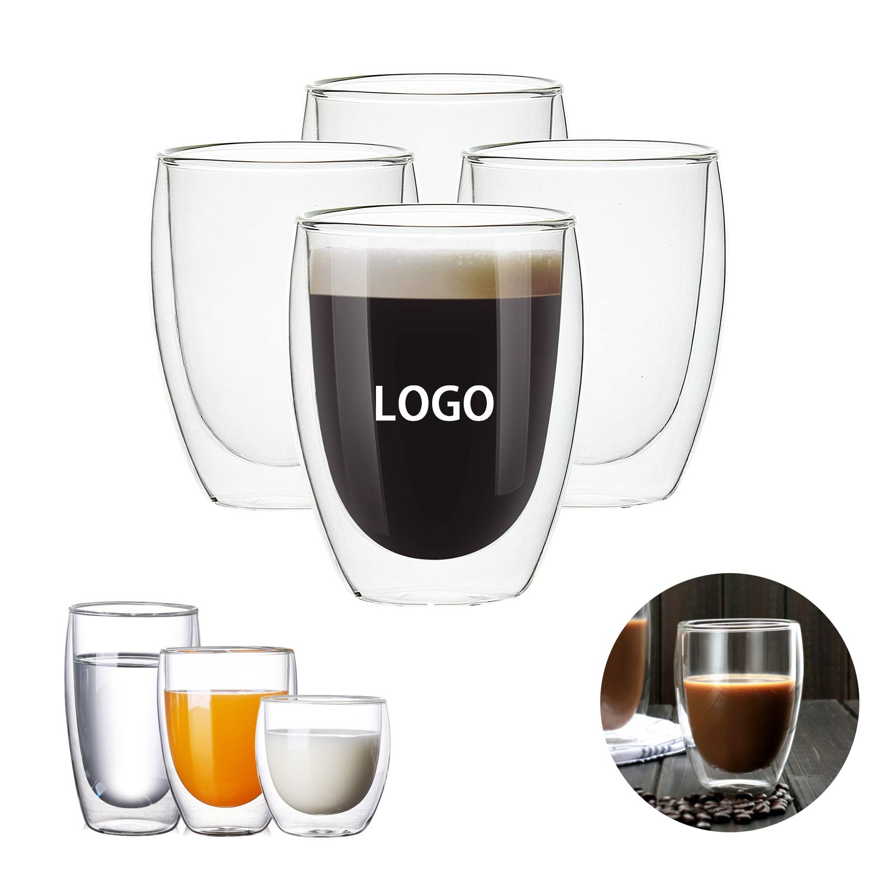 150ML Double Wall Insulated Glasses Handmade Glass 1