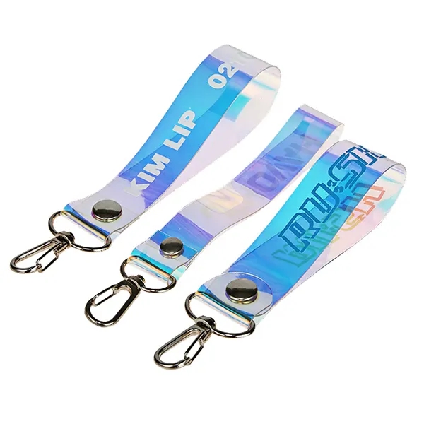 Clear Holographic Wrist Strap Key Holder 1