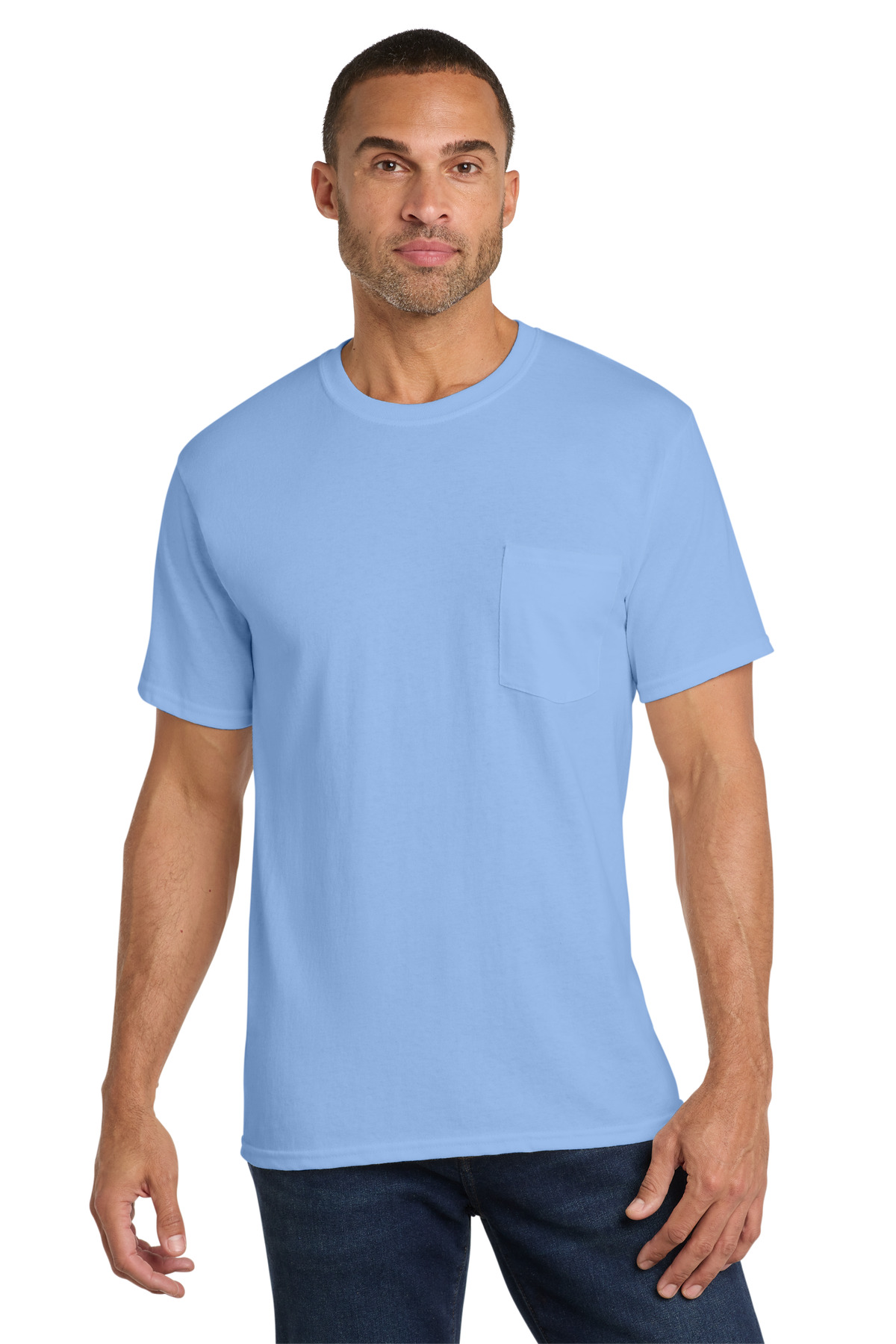 Port & Co Core Cotton Pocket Tee. PC54P 59