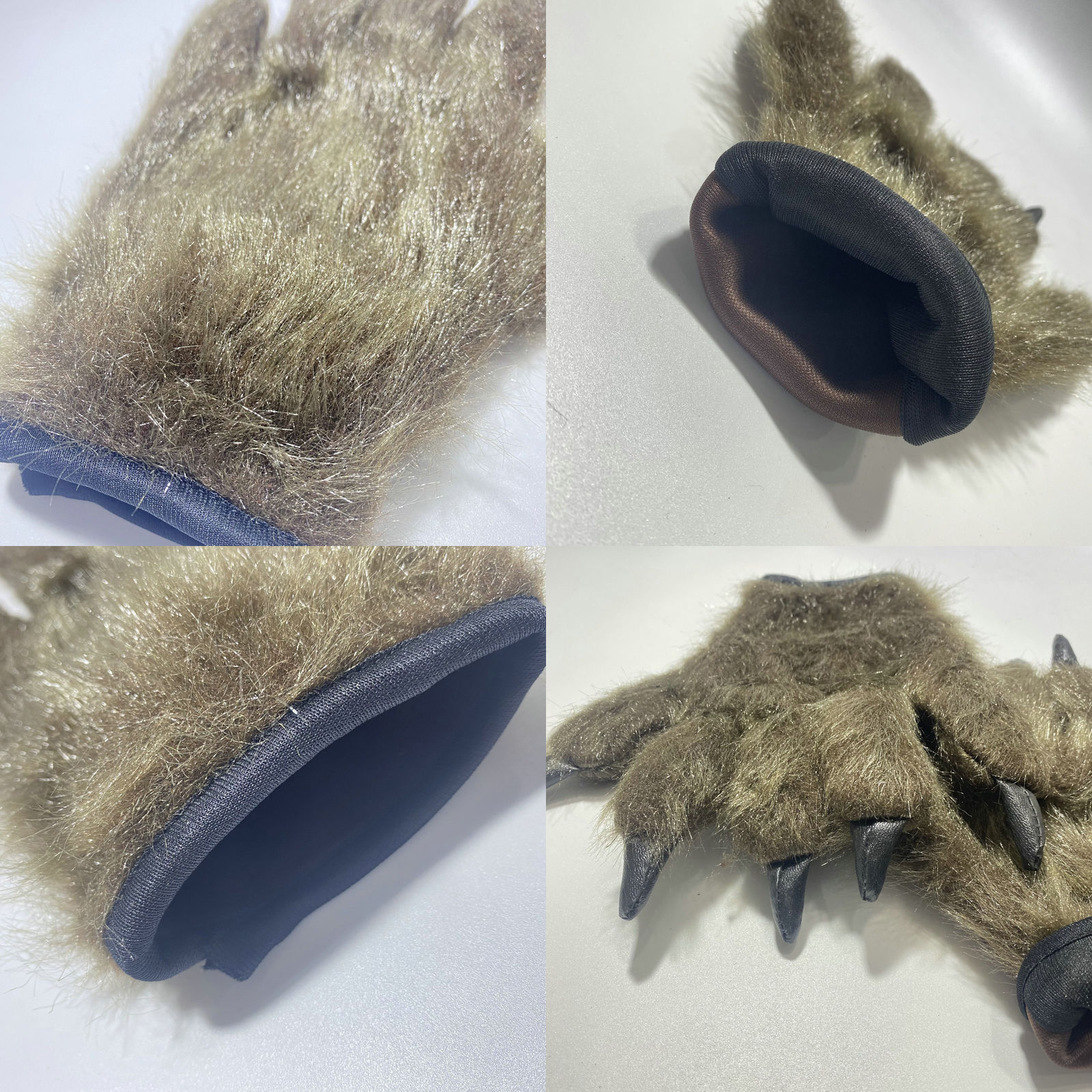 Handmade Plush Hairy Hands Animal Paw Gloves 2