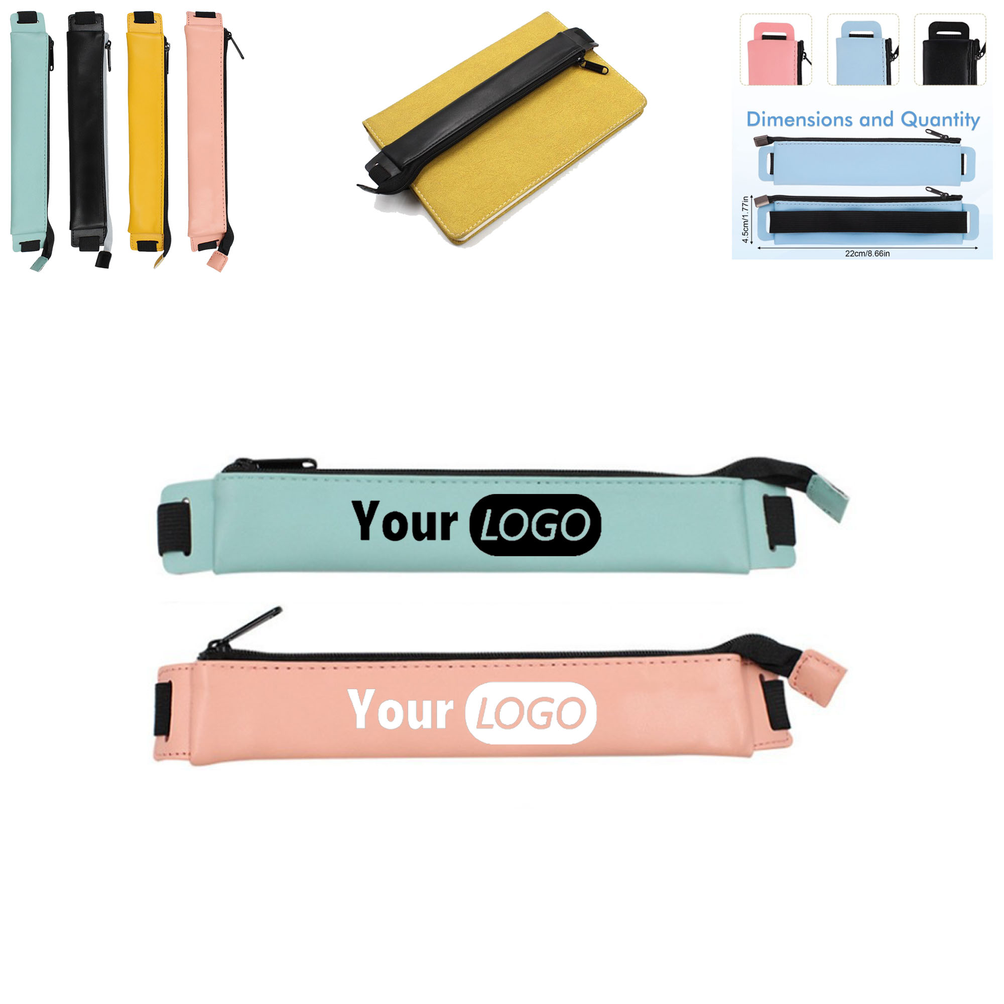 MOQ 100pcs Elasticity Adjustable Pen Case Bag Pen Holder 3