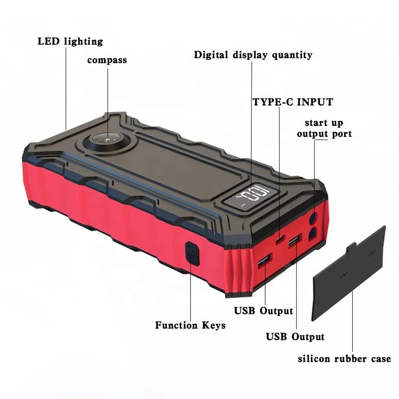 Portable Emergency Car Jump Satrter -16000mAh 3
