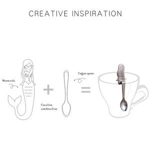 Mermaid Handle Steel Spoon 22