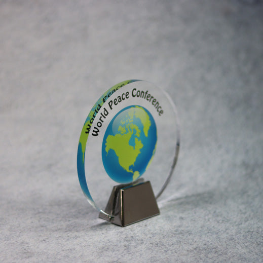 Acrylic Circle With Chrome Base 5
