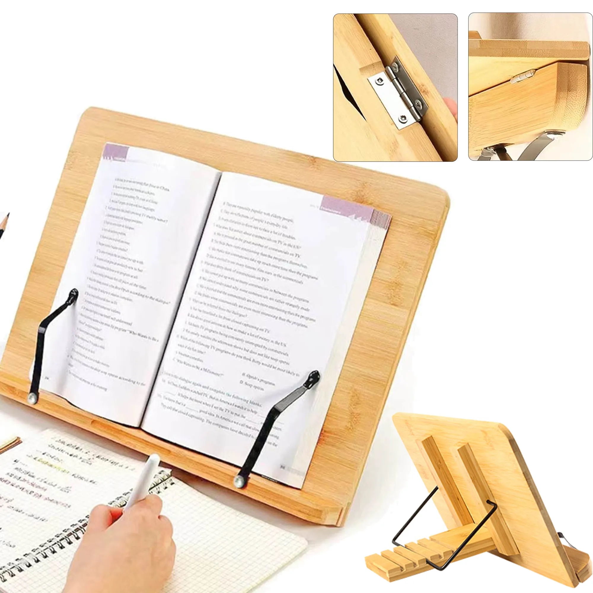 Multifunctional Bamboo Book Stand 1