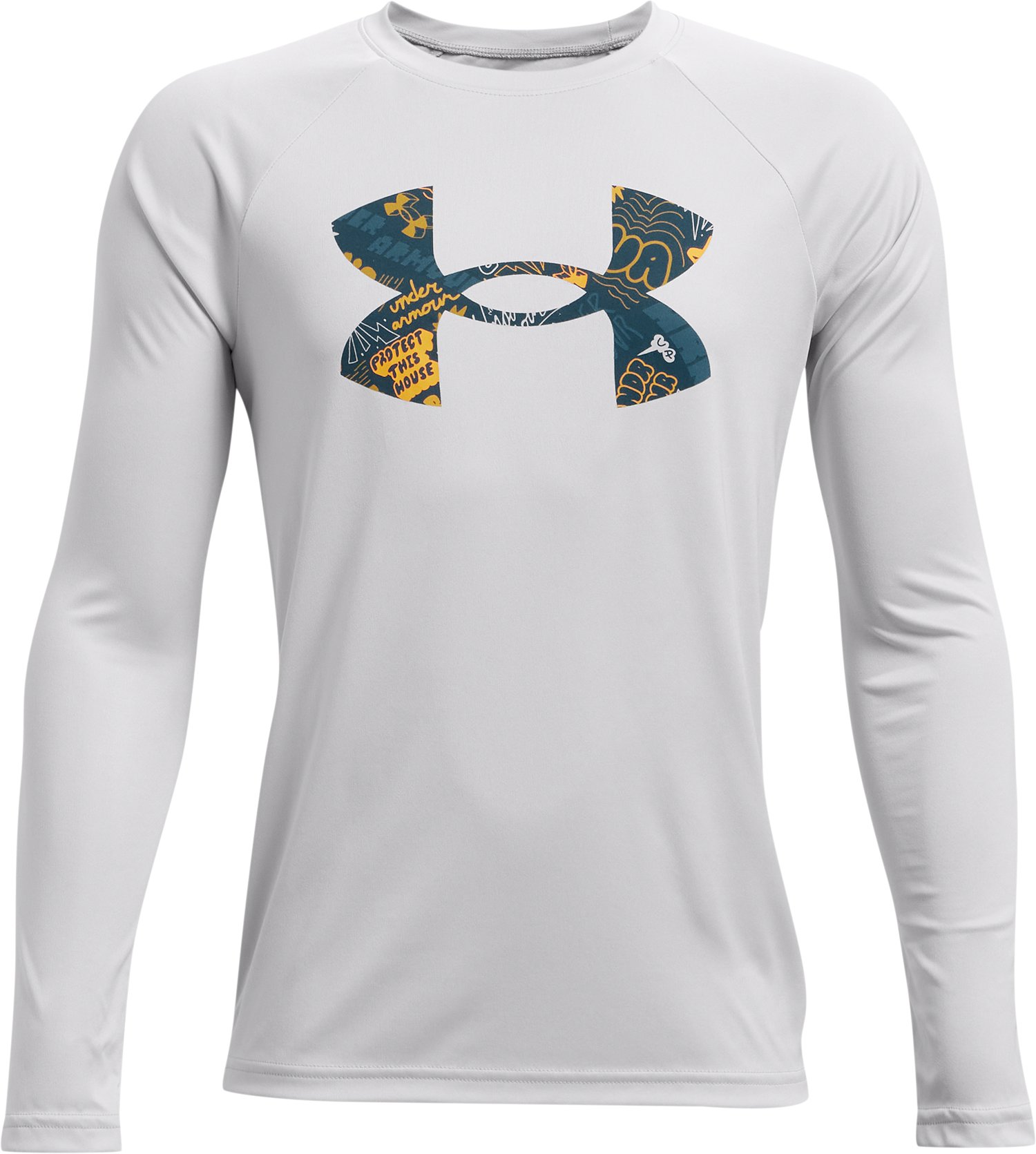 Boys' UA Tech Logo Fill Long Sleeve 8