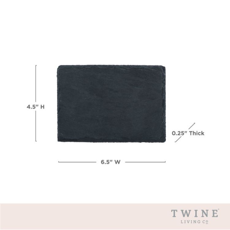Twine Living® Slate Tapas Plate, set of 4 6