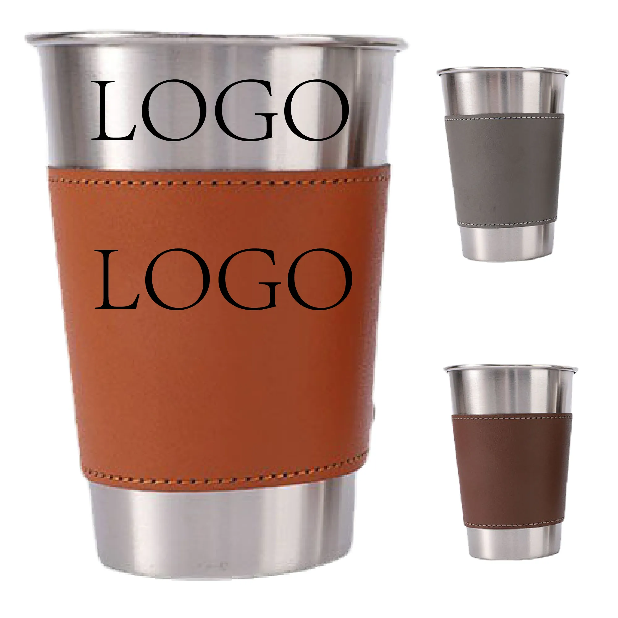 Portable outdoor stainless steel camping wine glass