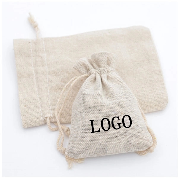 6" x 4" - Natural Cotton Drawstring Pouch 6