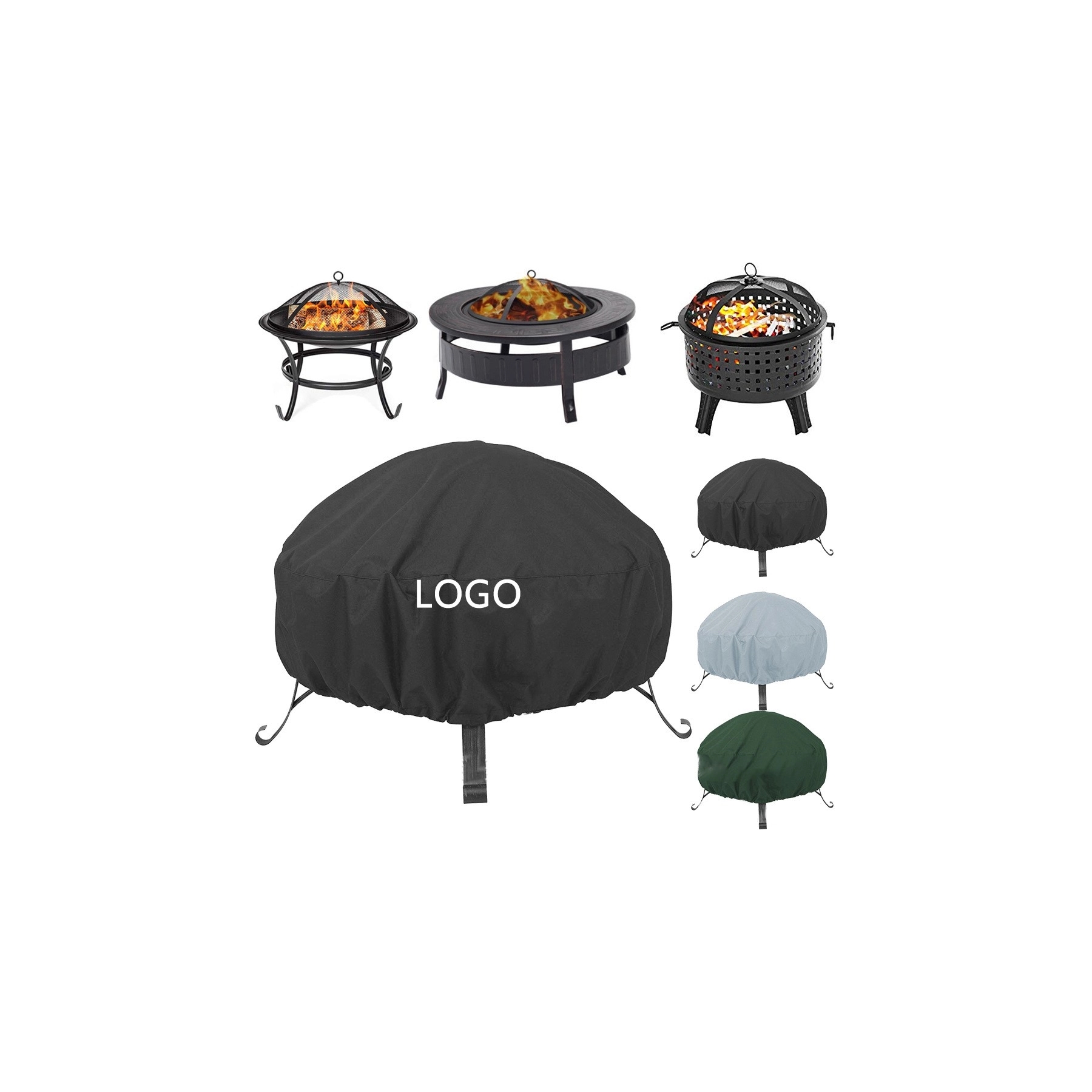 Dustproof And Waterproof Cover For Outdoor Fire Pit Furnace 2