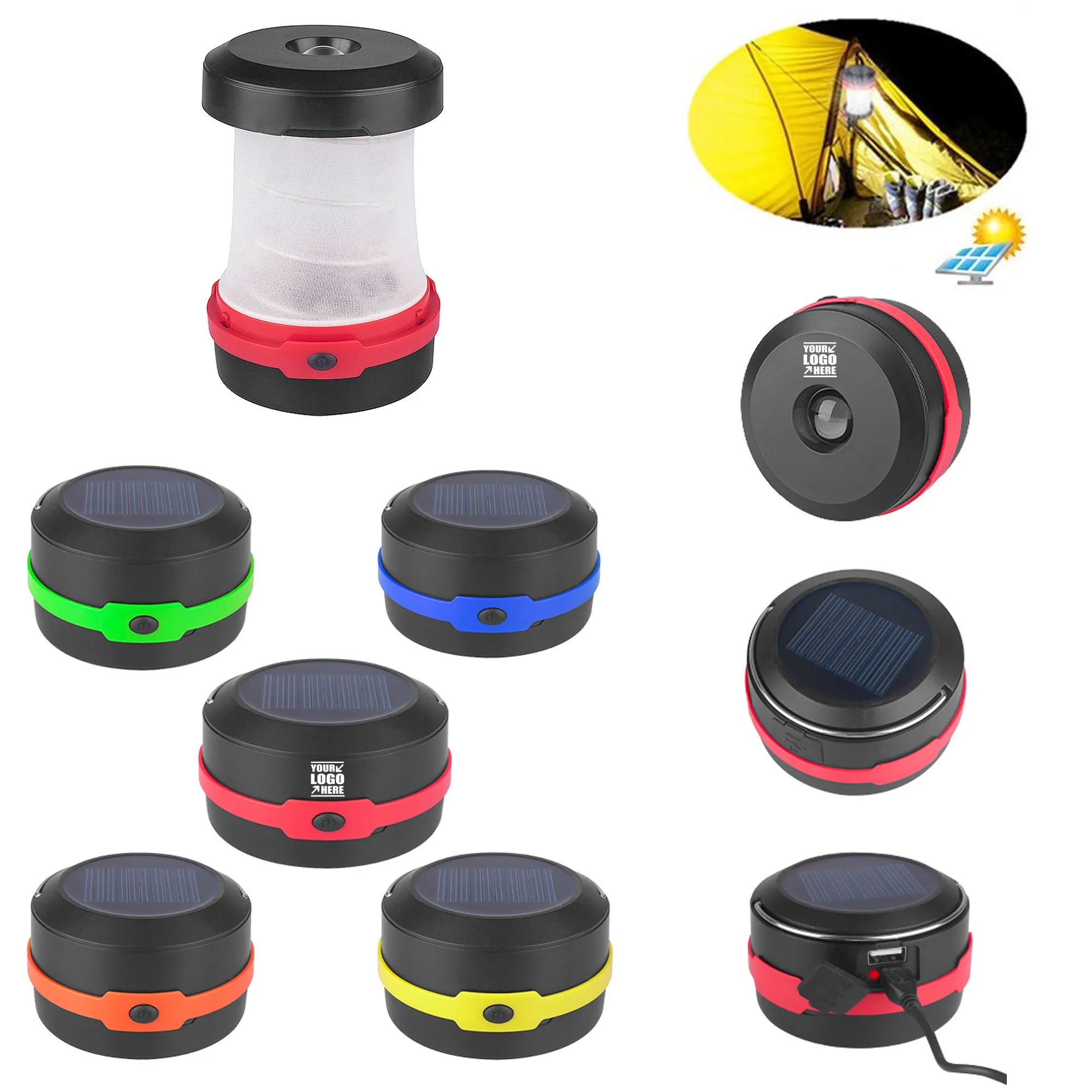 Rechargeable Foldable Solar Camping LED Lanter 3