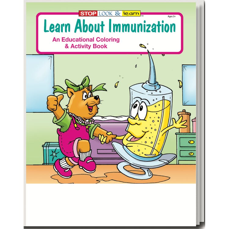 Learn About Immunization Coloring Book - Ages 3-11 8" x 10.5" 2