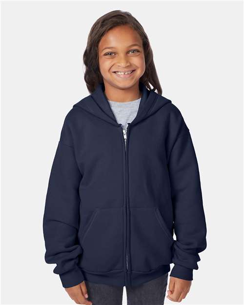 Youth EcoSmart® Full-Zip Hooded Sweatshirt - P480 40