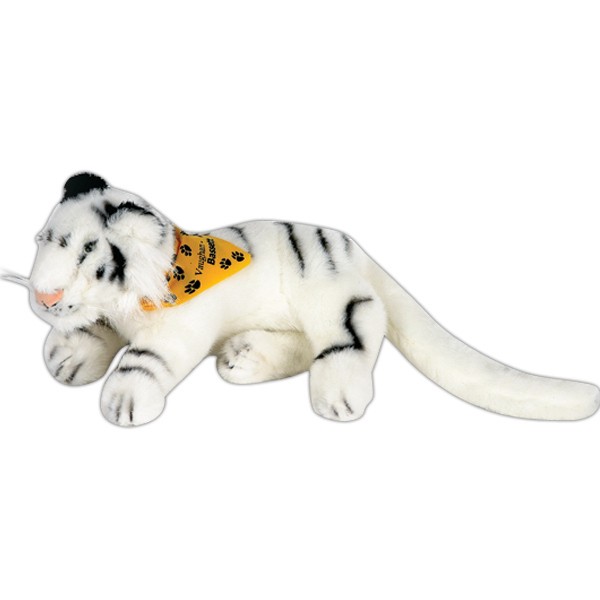 12" Realistic Laying White Tiger 2