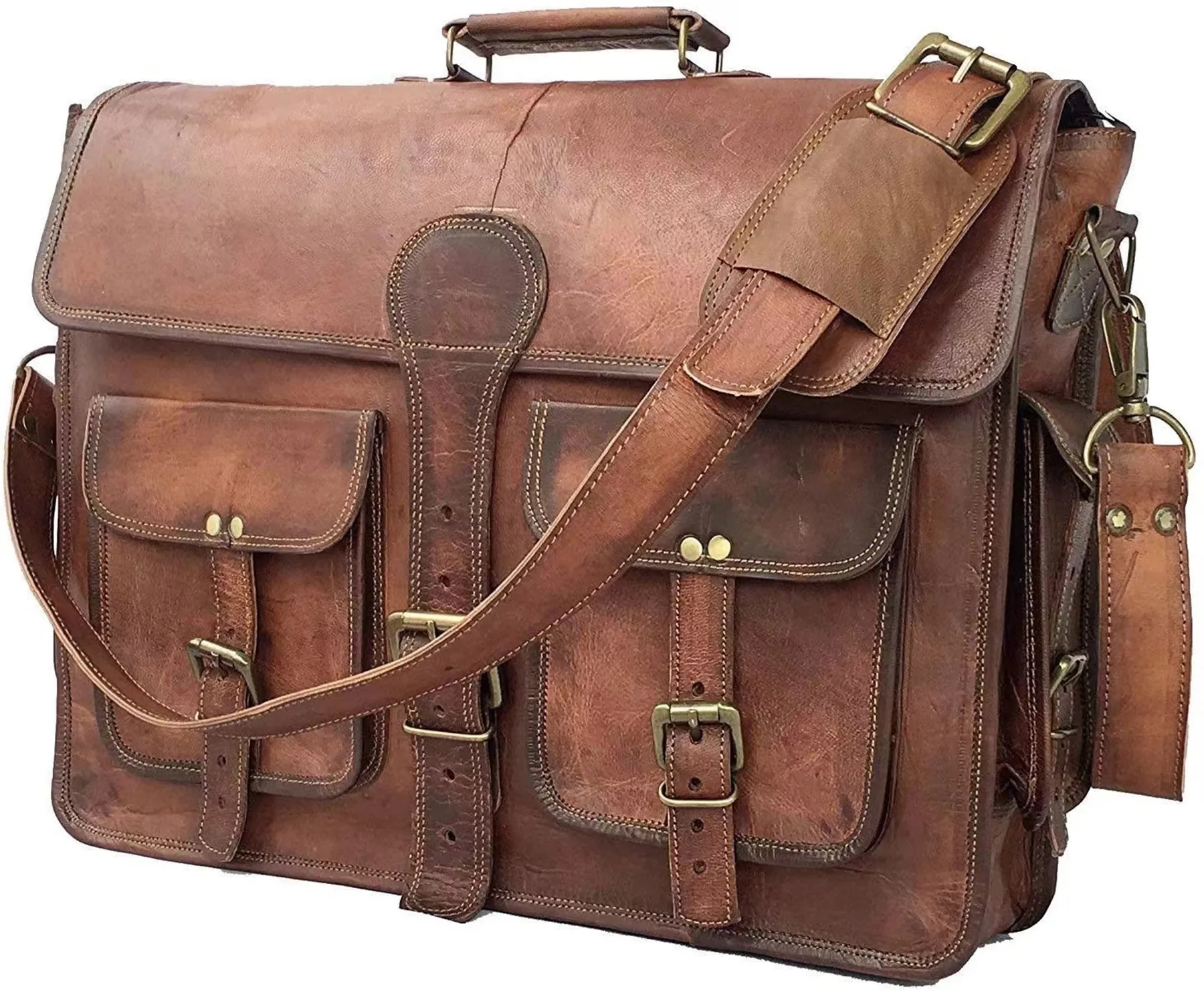 Handmade Leather Travel Office Messenger Bag 2
