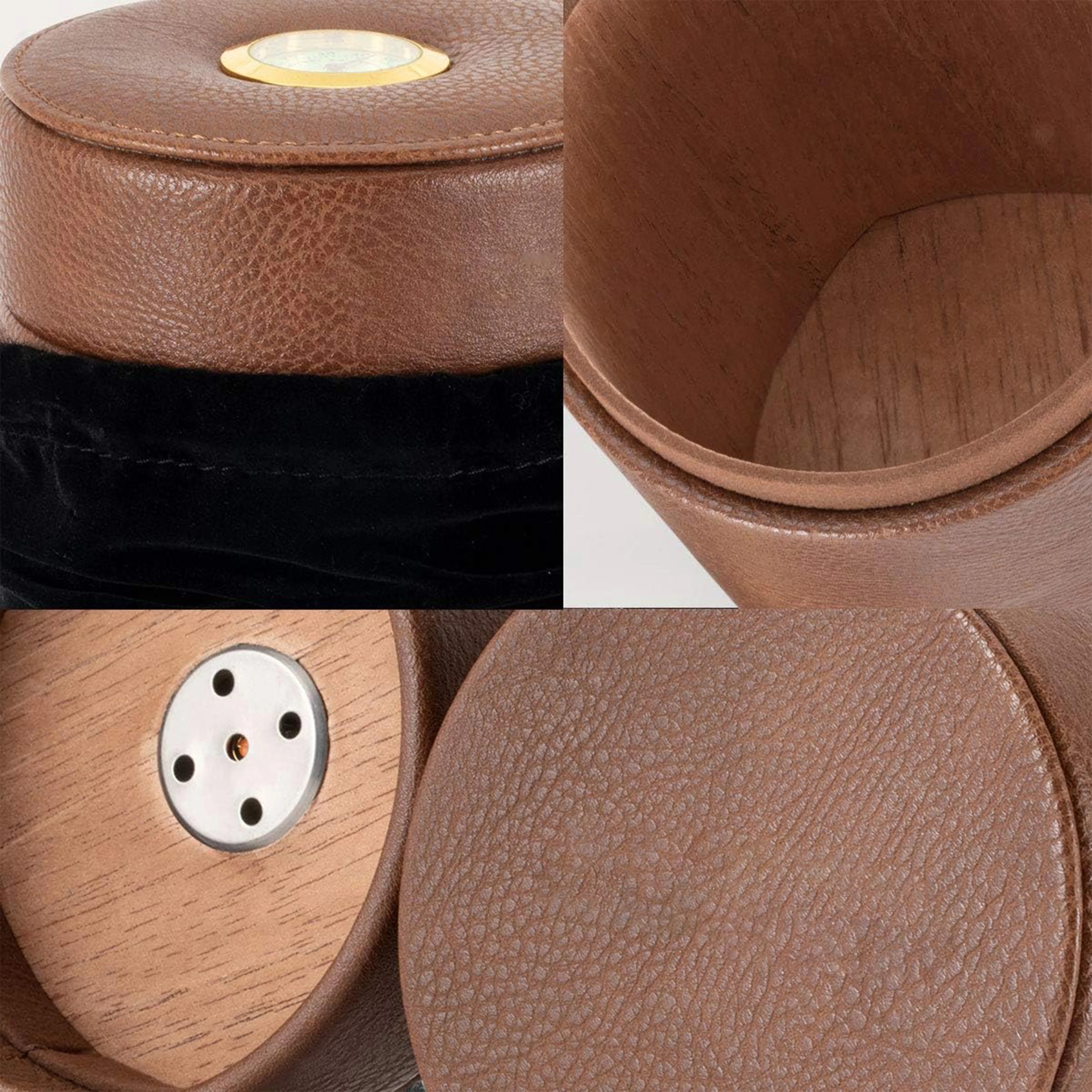Portable Leather Cigar Humidor Case Jar For Travel Business 3