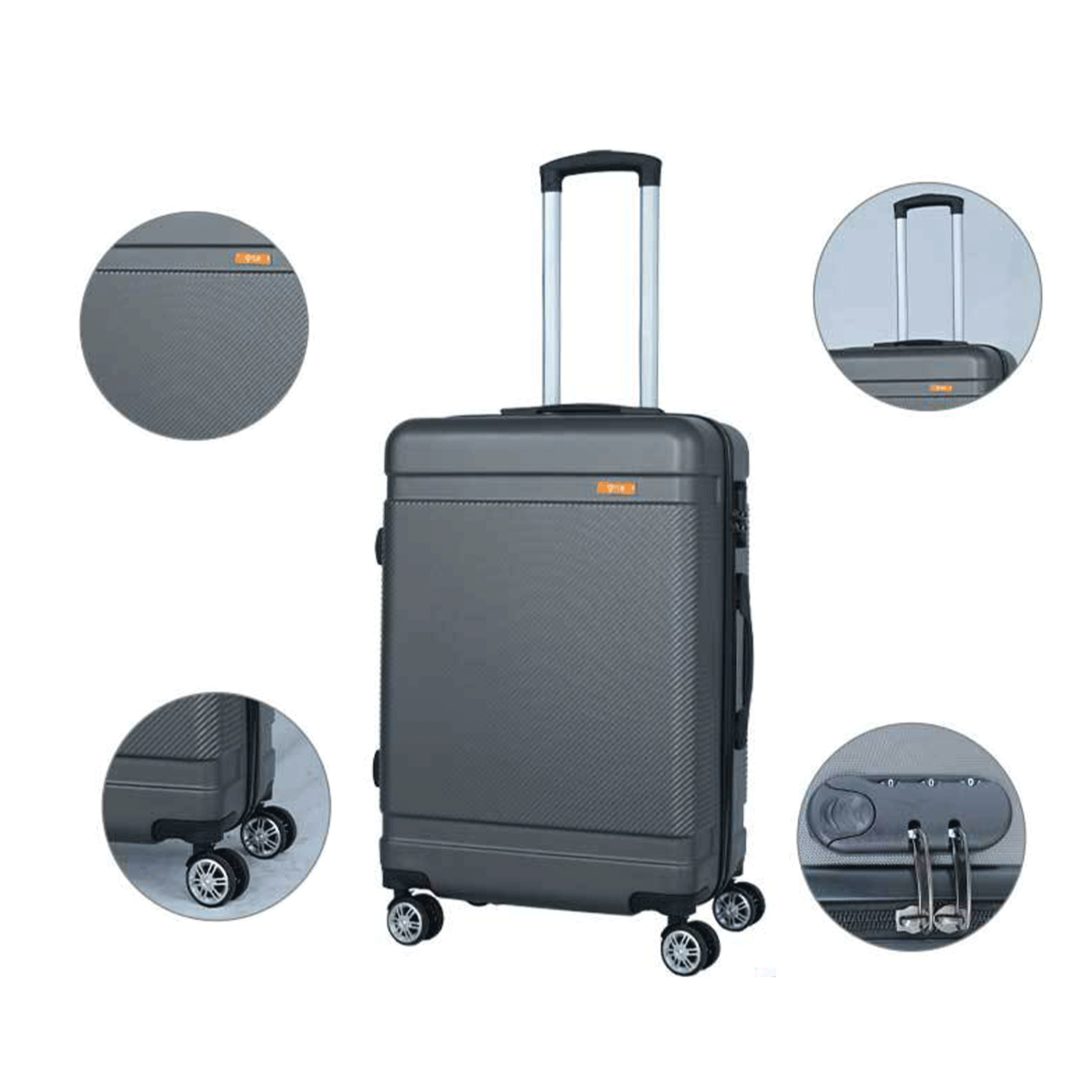 20 inch ABS Suitcase w/ a secure combination lock 15