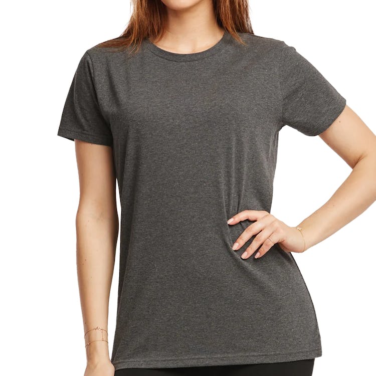 Women'sClassic Fit Crew Neck T-Shirts - Small Heather Charcoal 1