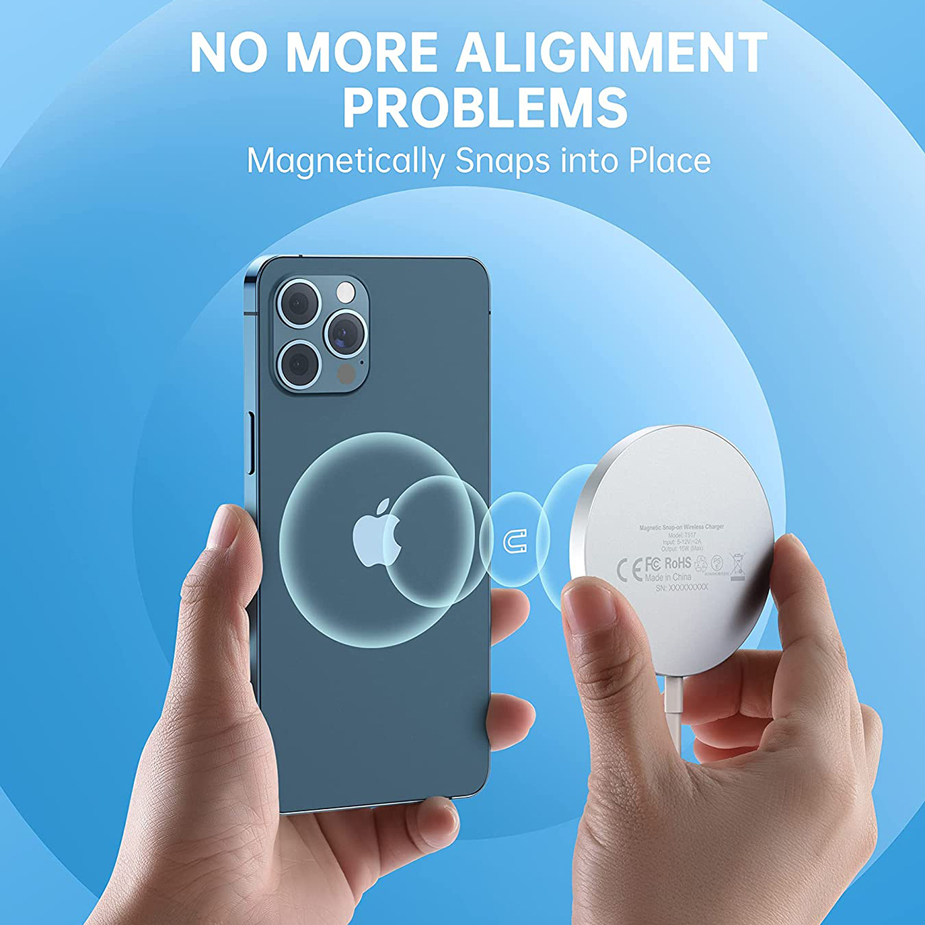 Magnetic Wireless Charger 15W Fast Charger Compatible With MagSafe Wireless Charger 3