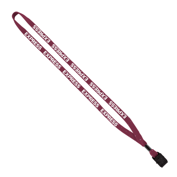 1/2" Cotton Lanyard with Metal Crimp & Split-Ring 126