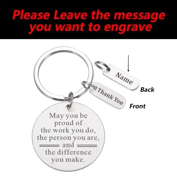 Thank You Gift Personalized Keychains 5