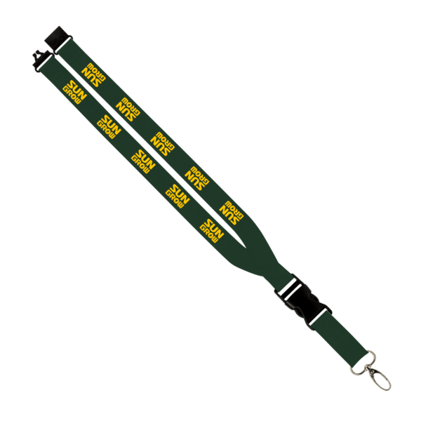 Maverick 1" Polyester Lanyard w/ Slide Buckle Release, Silver Metal Oval & Convenience Release 3