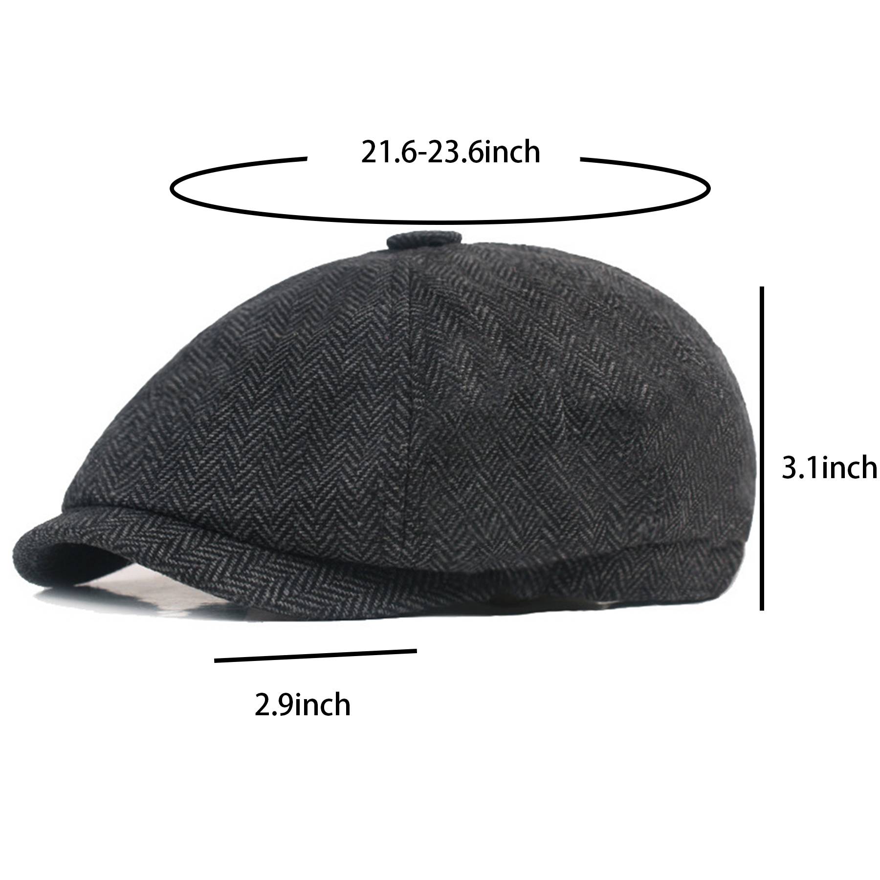 Cotton Flat Beret Cap Adjustable Size 6