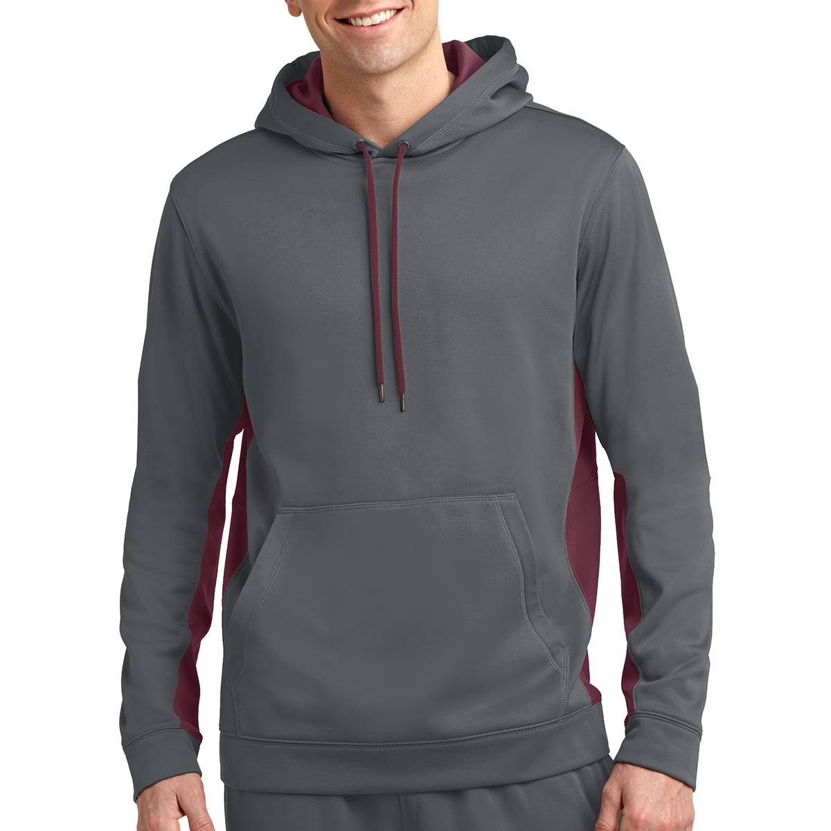 Sport-Tek® Sport-Wick® Fleece Colorblock Hooded Pullover 2
