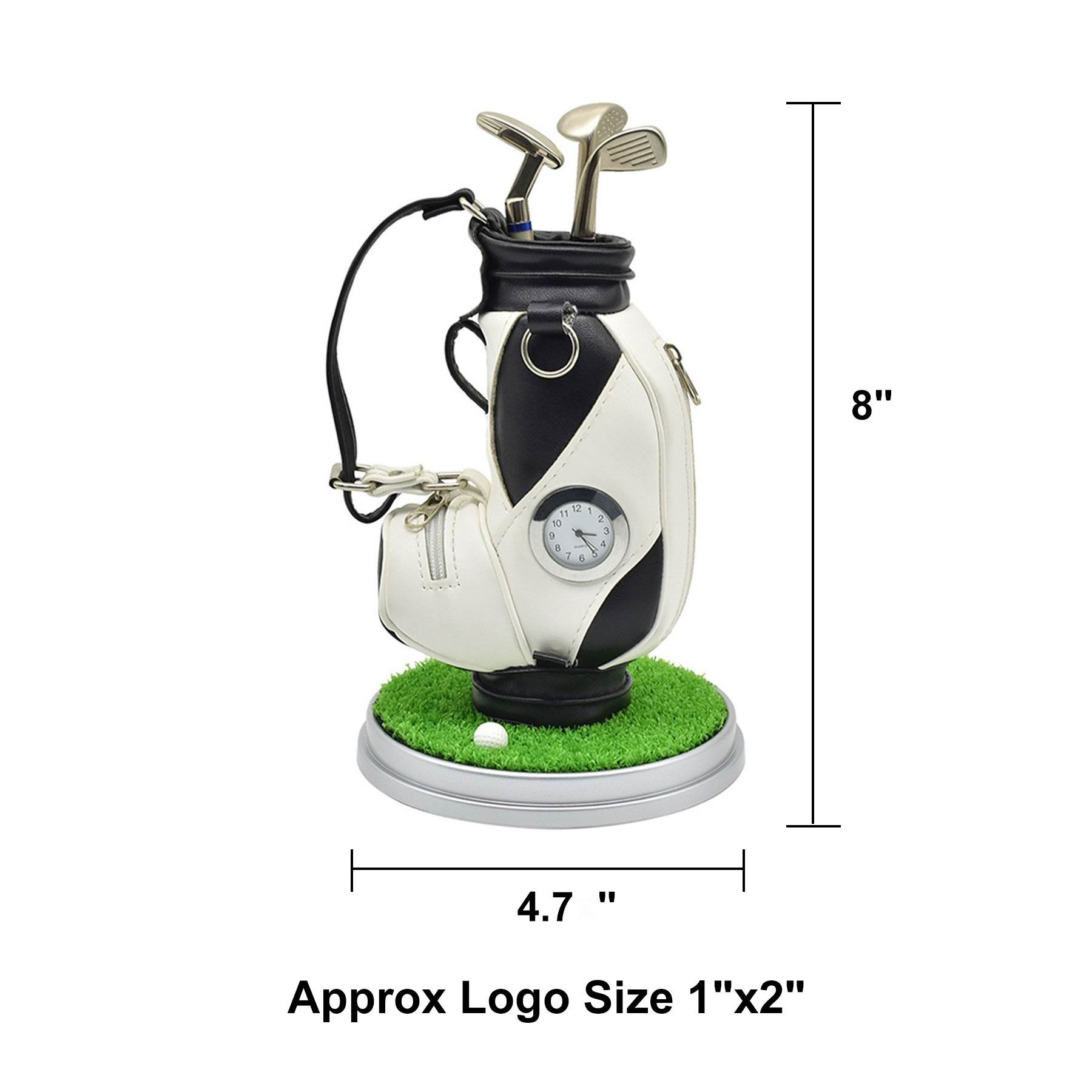 Golf Bag Pen Holder And Golf Pen With Clock 2
