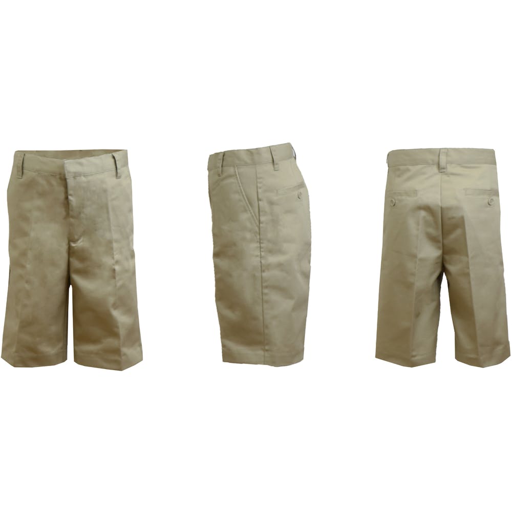 Boys' Uniform Shorts - Size 5 Khaki Flat Front 2