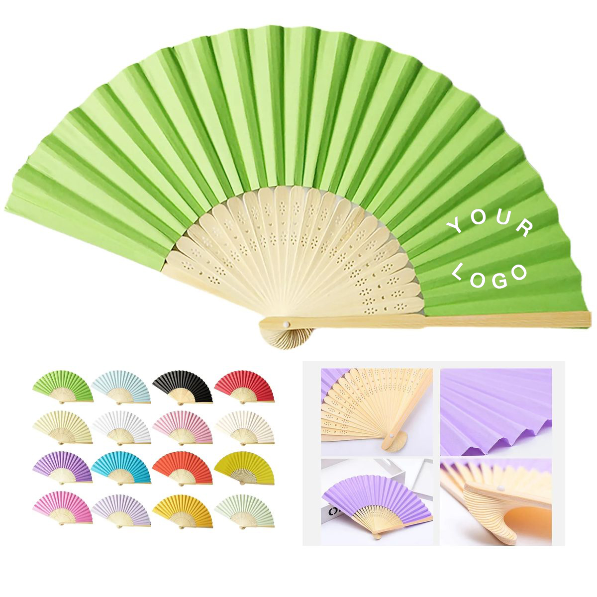 Customizable Bamboo Folding Fan for Gifts 9