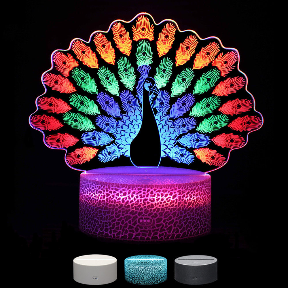 Customizable 3D LED Light With Interchangeable Acrylic Discs 15