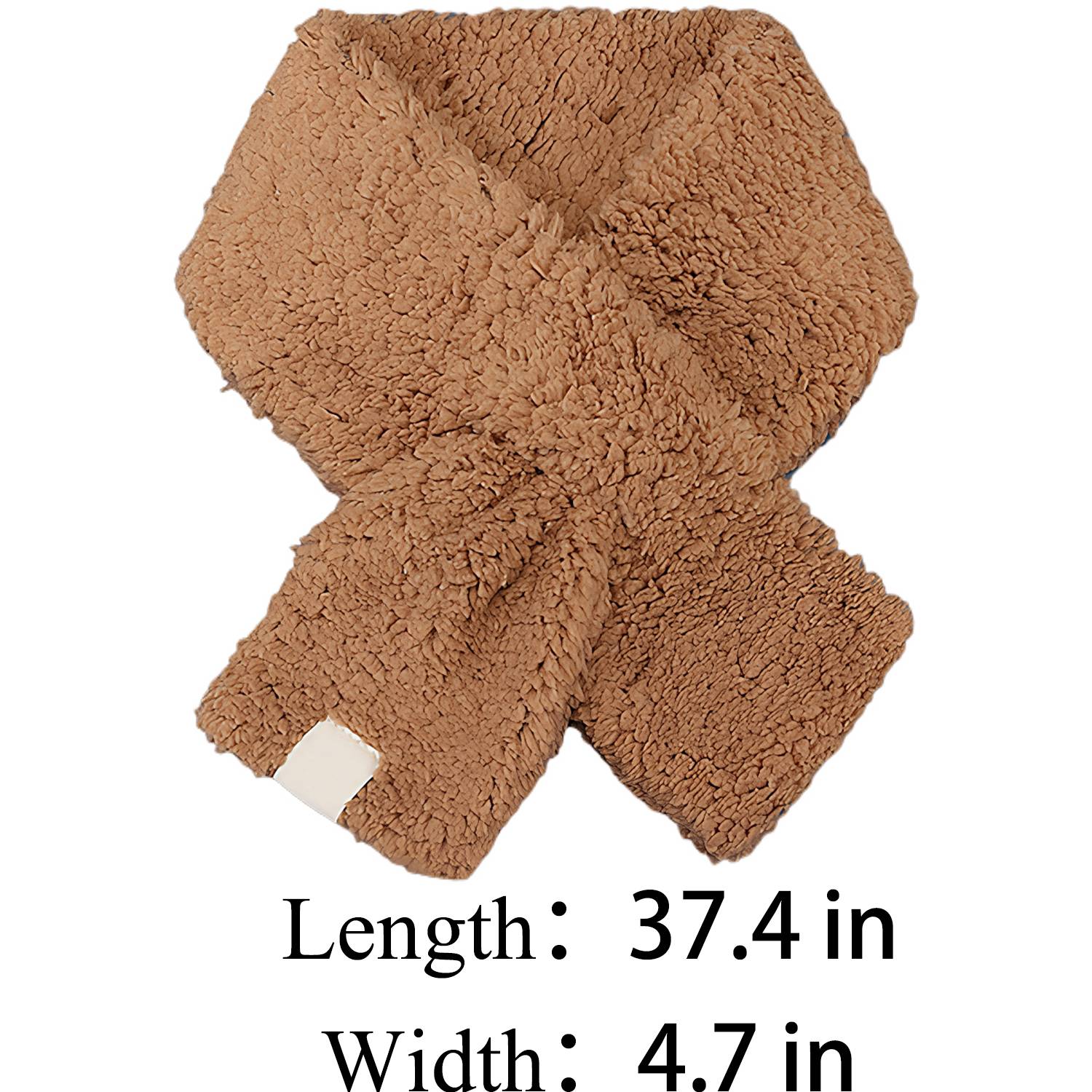 Winter Soft Lamb Wool Neck Warmer Scarf 5