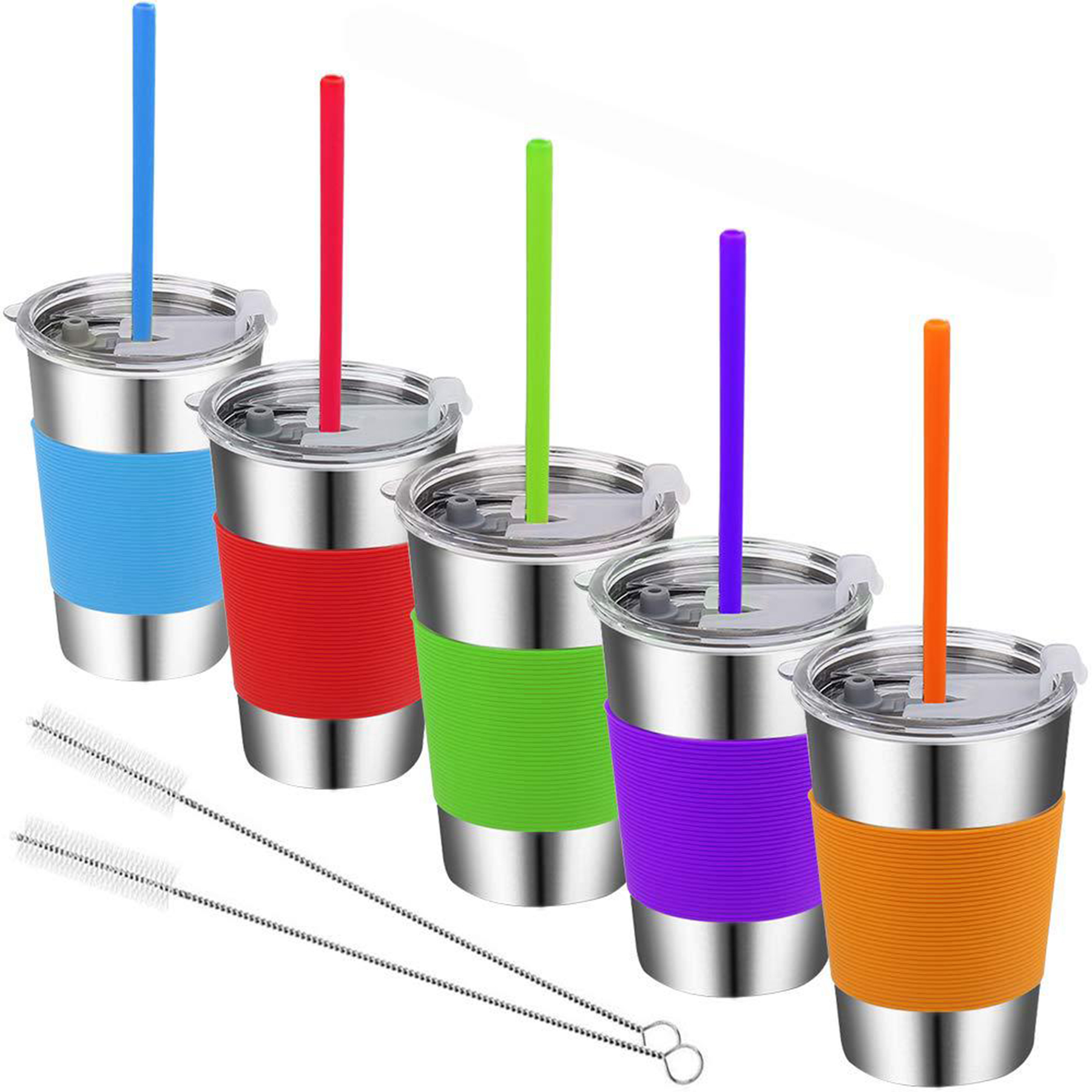 2Oz Steel Cups With Lids 1