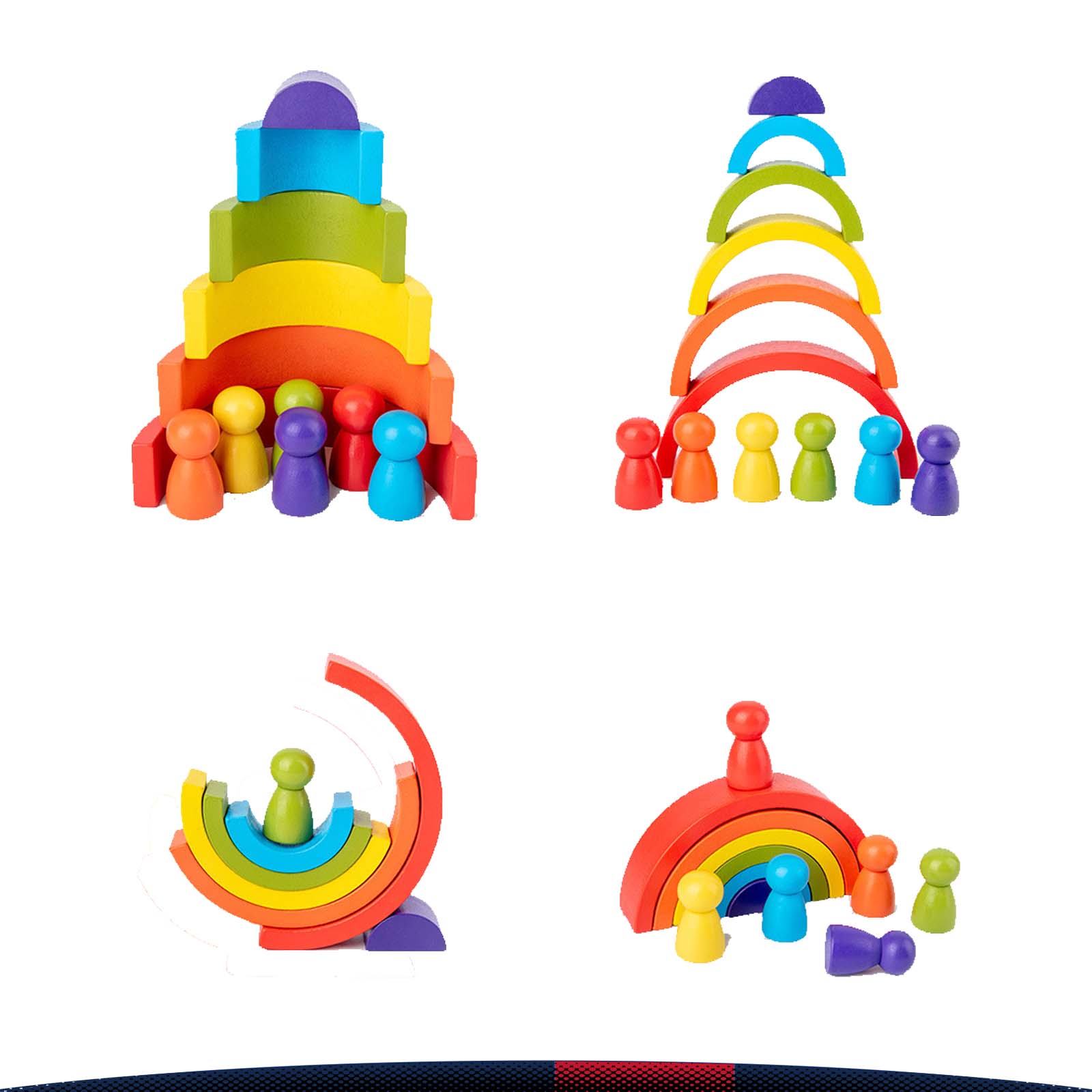 Colorful Rainbow Blocks Set 5