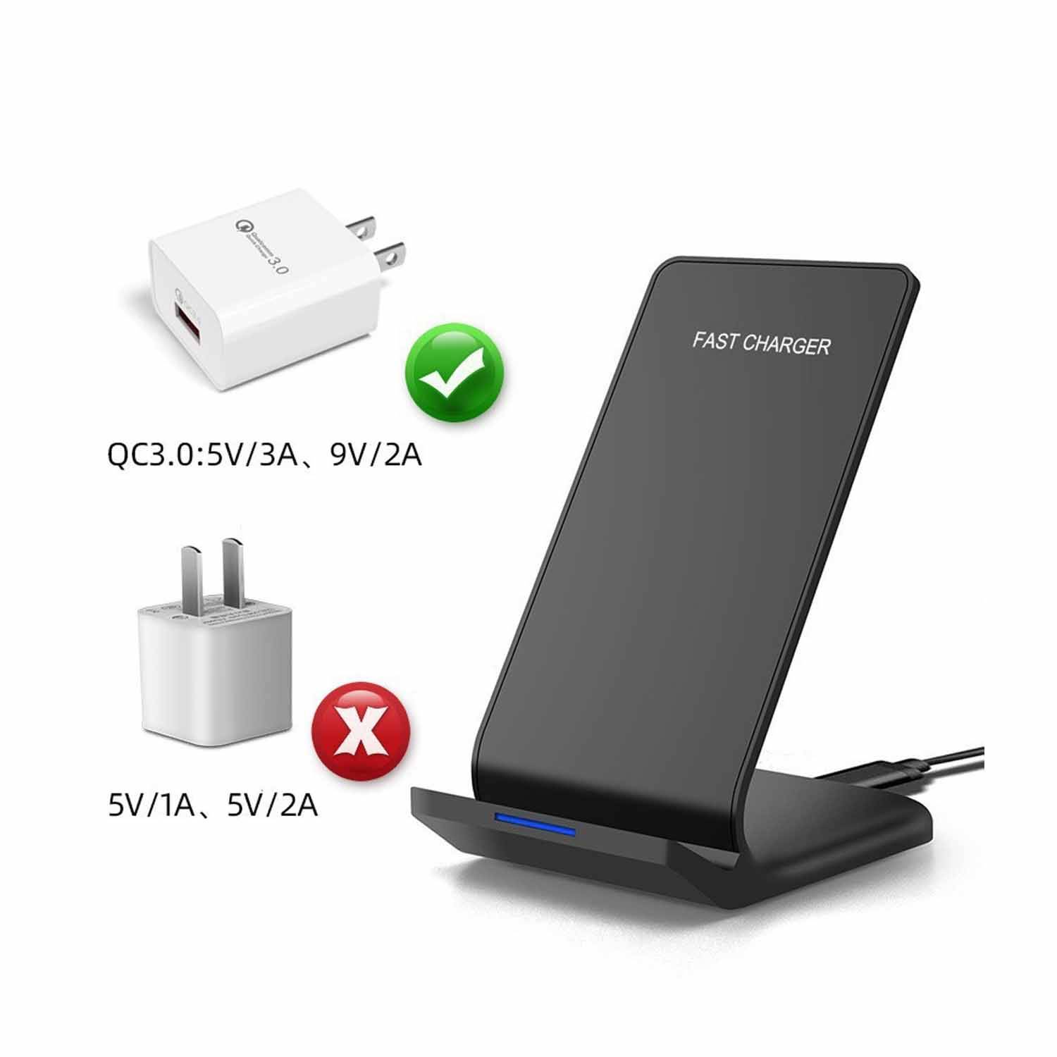 35W Dual Coil Desktop Phone Stand Wireless Charger 4