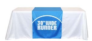 30" X 60" Full Color Table Runner - Open Back