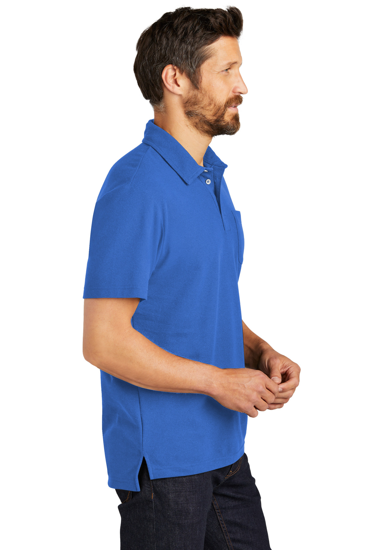 Port Authority C-FREE Cotton Blend Pique Pocket Polo K868 34
