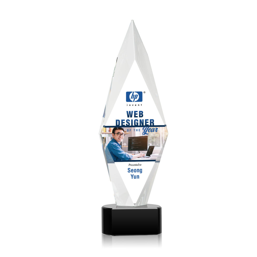 Manilow VividPrint™ Award on Paragon Base - Black 6