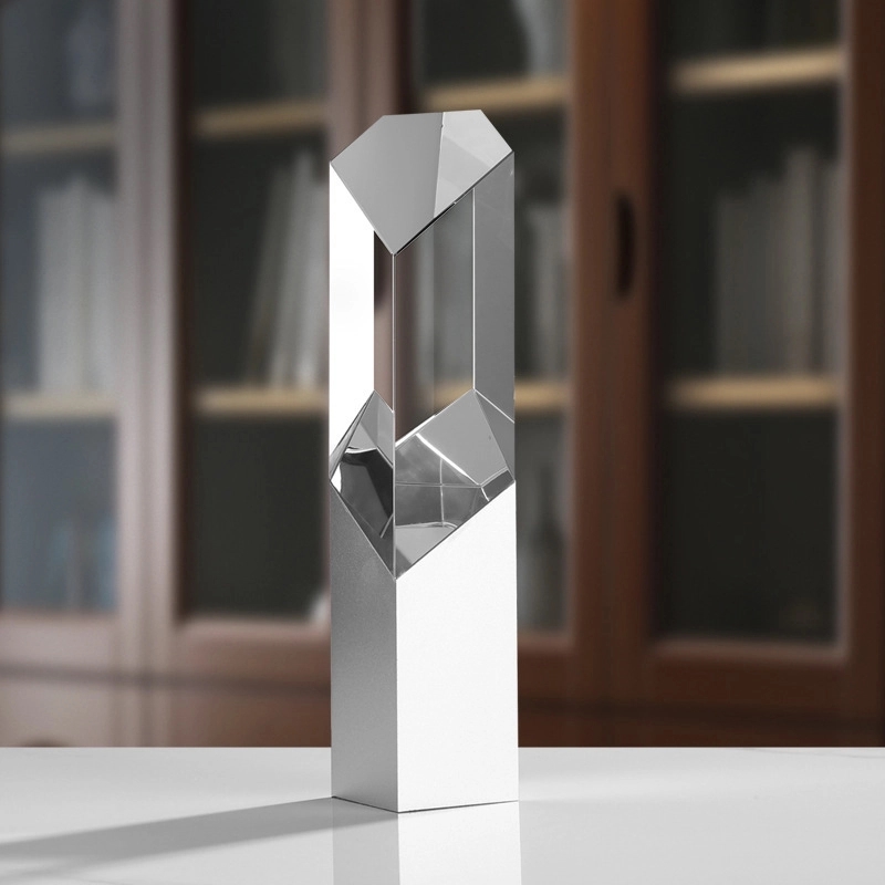 Crystal & Metal Pillar Award 7