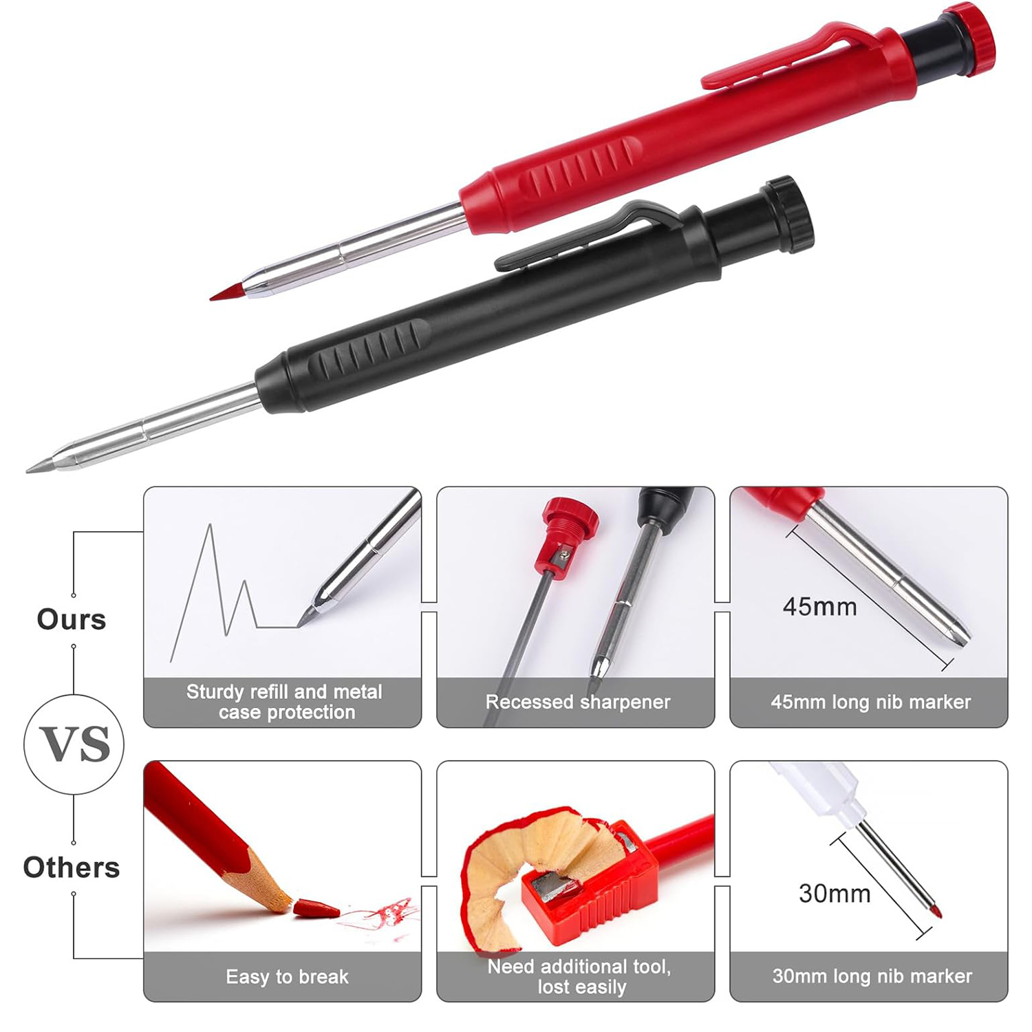 Construction Pencils with Built-in Sharpener 4