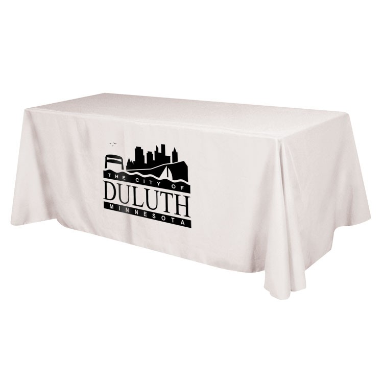 Flat 3-sided Table Cover - fits 8 foot standard table: Polyester 4