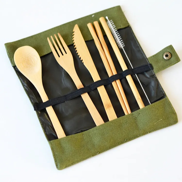 Bamboo Cutlery Travel Set 2