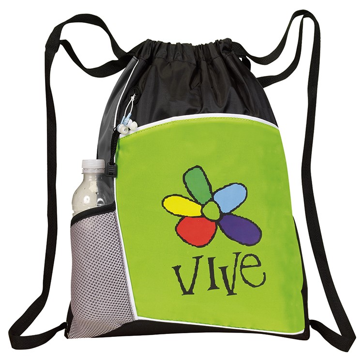 Crescent Trimmed Drawstring Duffle 12