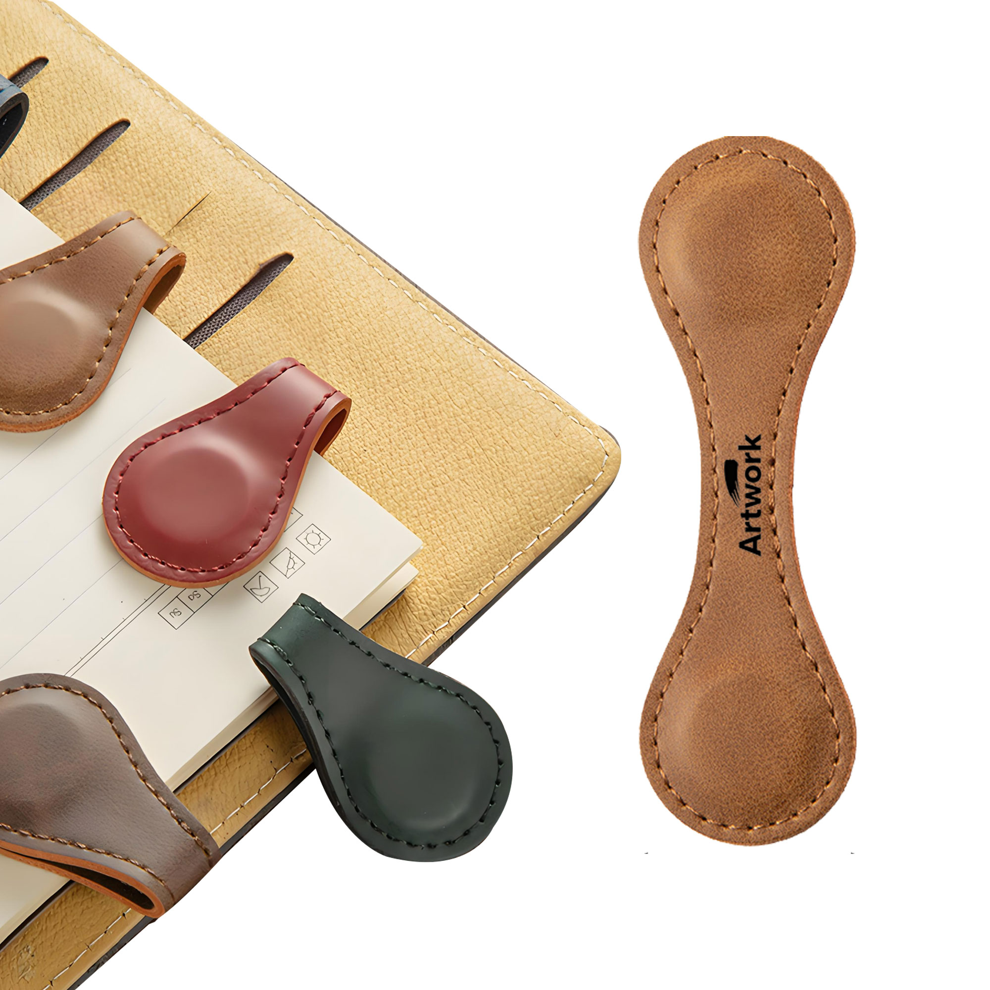 Leather Magnetic Bookmark 4