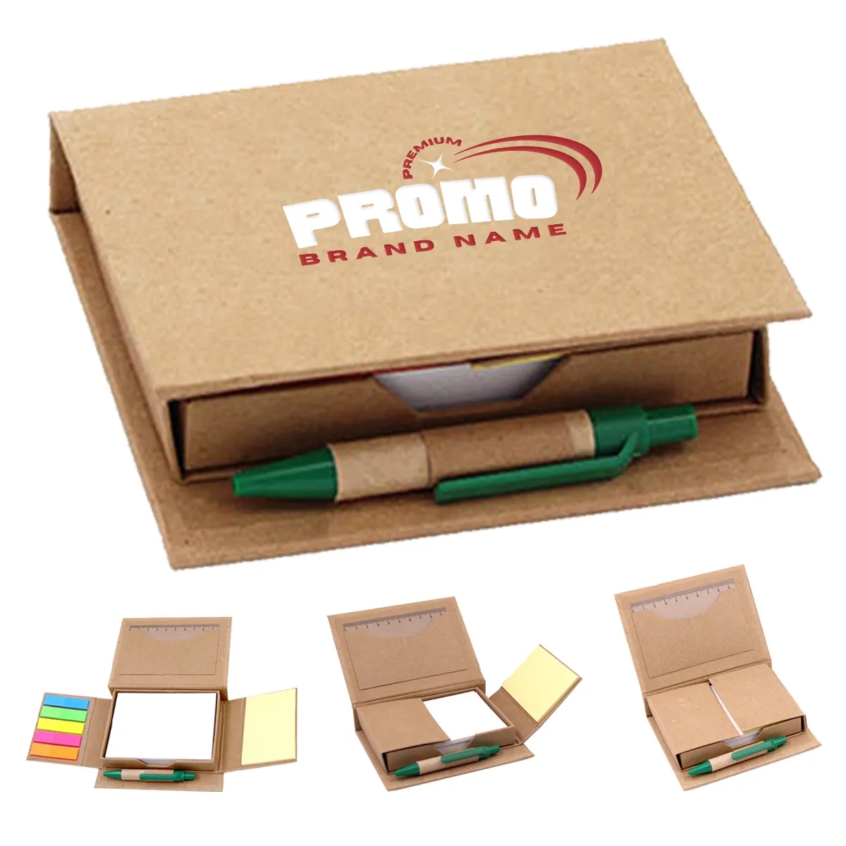 Eco Sticky Notes Box Set Memo Pad with White Paper and Pen 3