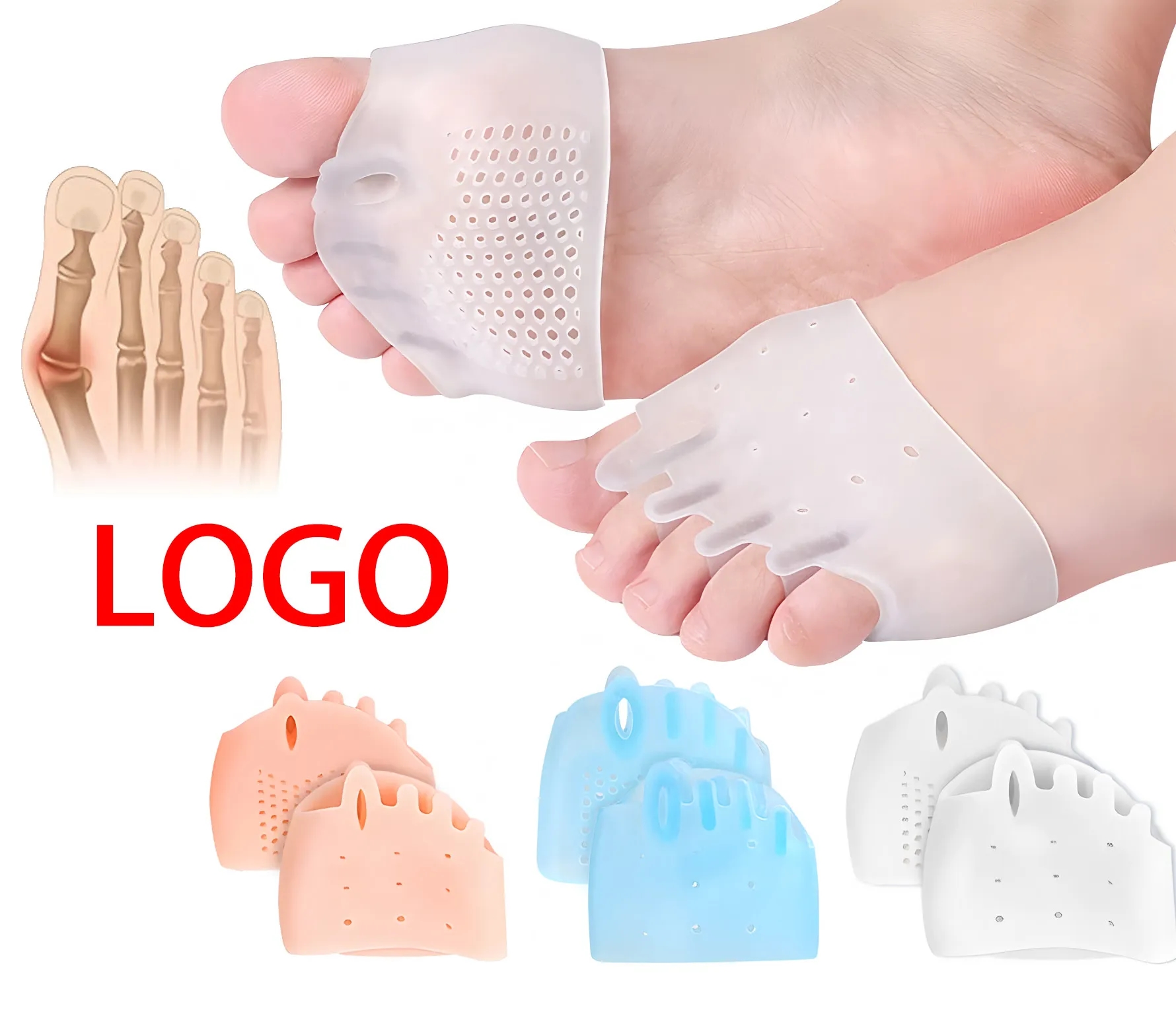 OEM Toe Spacers for Plantar Fasciitis - Non-Slip Bunion Relief Pads 4